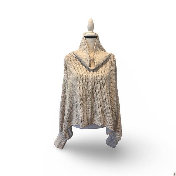 Free People knit Sweater in cream. Size large. Gender neutral item. - Picture 1 of 9